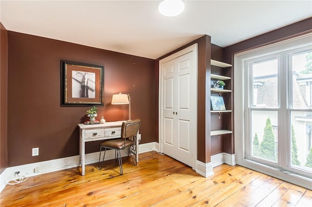 76 W Main St, Mendon, NY 14472 - office area featuring light wood-style flooring and baseboards