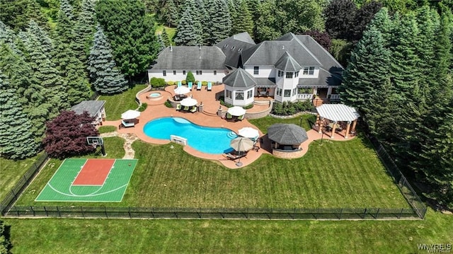 3248 Lockport Olcott Rd, Newfane, NY 14108 - view from above of property with a pool
