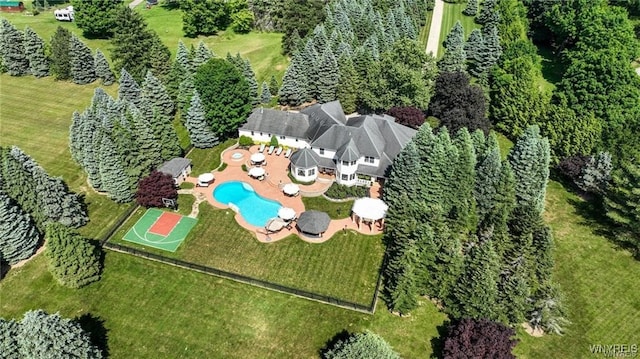 3248 Lockport Olcott Rd, Newfane, NY 14108 - aerial overview of property's location with a pool area