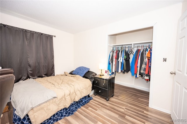 6817 Revere Dr, Evans, NY 14047 - bedroom with wood finished floors and a closet