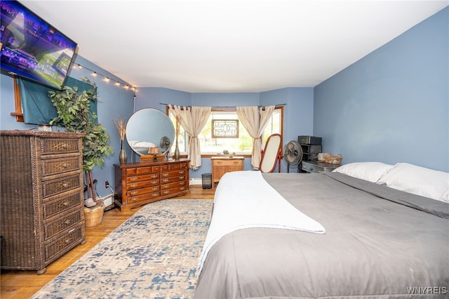 6817 Revere Dr, Evans, NY 14047 - bedroom featuring wood finished floors and baseboard heating