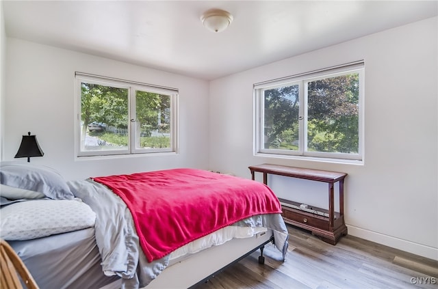 435 Elm St, Ithaca City, NY 14850 - bedroom featuring multiple windows, wood finished floors, and baseboards