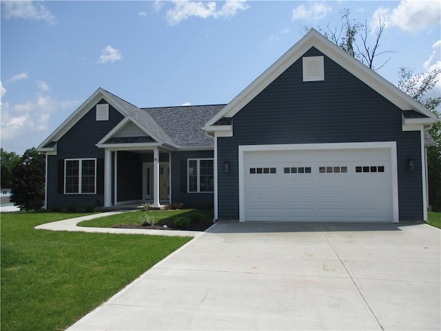 6 Royal Ct, Horseheads, NY 14845 - view of front of home featuring a front lawn, a garage, and concrete driveway