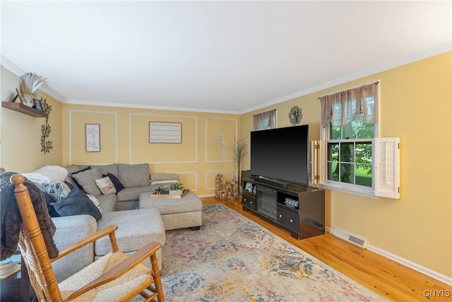 223 Windcrest Dr, Camillus, NY 13031 - living room with wood finished floors and ornamental molding