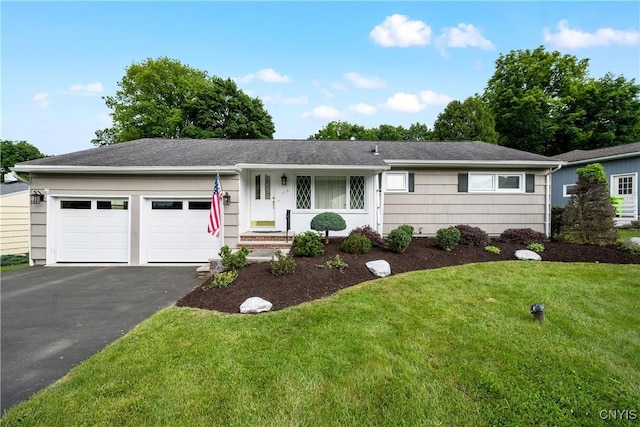 123 Hillcrest Rd, Onondaga, NY 13219 - ranch-style home featuring driveway, a garage, and a front yard
