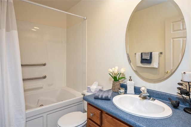 14 Glenn Hvn, Ogden, NY 14559 - bathroom with shower / bath combination with curtain, vanity, and toilet