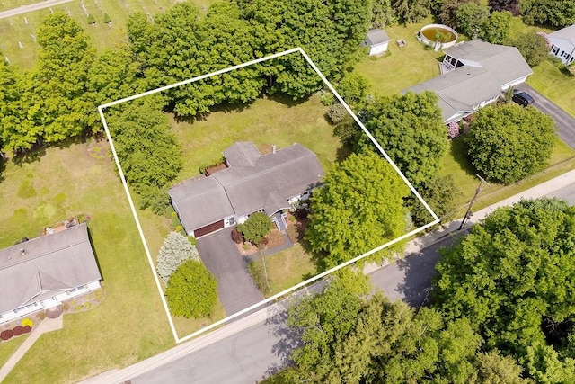 26 Prospect St, Delhi, NY 13753 - aerial view of property's location with property parcel outlined