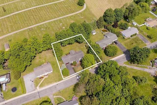 26 Prospect St, Delhi, NY 13753 - aerial view of property's location with property parcel outlined