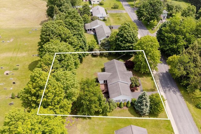 26 Prospect St, Delhi, NY 13753 - aerial overview of property's location with property parcel outlined