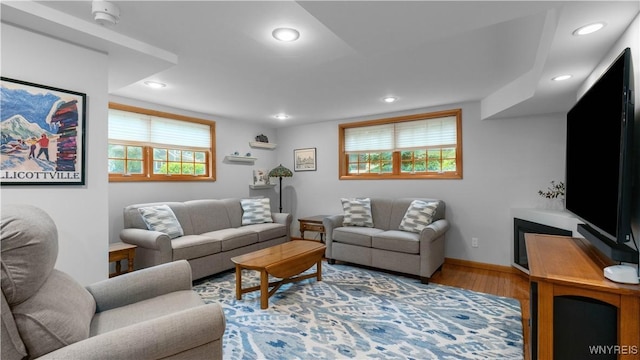 43 Larned Ln, Orchard Park, NY 14127 - living area with wood finished floors and recessed lighting