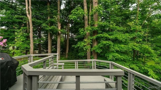 43 Larned Ln, Orchard Park, NY 14127 - wooden deck featuring area for grilling