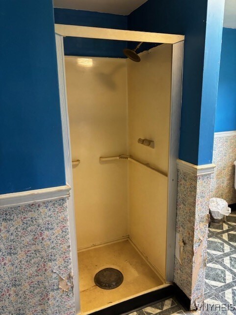 7491 S Grove Rd, Lyndon, NY 14737 - bathroom with a shower stall
