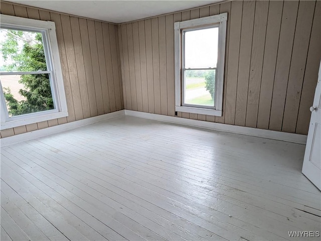 11131 Lakeshore Rd, Yates, NY 14098 - unfurnished room with plenty of natural light, wood-type flooring, and wooden walls