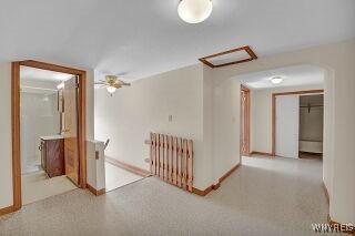 3271 Rte 78, Wethersfield, NY 14024 - hallway with baseboards and arched walkways