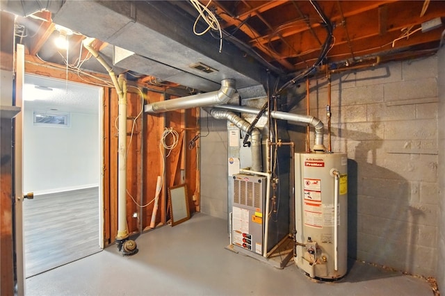 116 Surrey Hill Way, Henrietta, NY 14623 - unfinished basement featuring water heater
