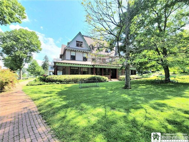 35 Miller Park, Chautauqua, NY 14722 - view of front of home featuring a front lawn