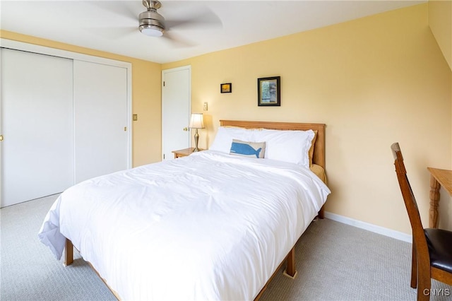 60 E Elizabeth St, Skaneateles, NY 13152 - carpeted bedroom with a closet and a ceiling fan