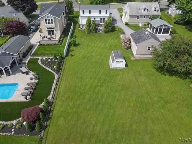 60 E Elizabeth St, Skaneateles, NY 13152 - aerial view of residential area with a pool