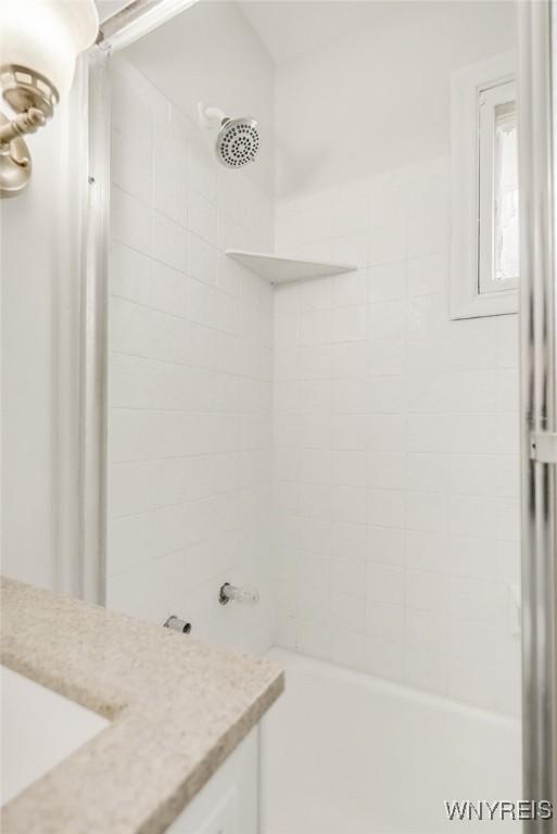 126 Pryor Ave, Tonawanda, NY 14150 - full bathroom with vanity and shower / washtub combination