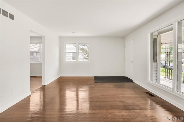 126 Pryor Ave, Tonawanda, NY 14150 - spare room with baseboards and dark wood-style flooring