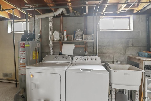 4330 Cinnamon Path, Clay, NY 13090 - washroom featuring washing machine and dryer and water heater