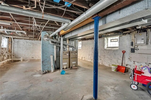 88 Rugby Rd, Buffalo, NY 14216 - below grade area featuring electric panel and heating unit
