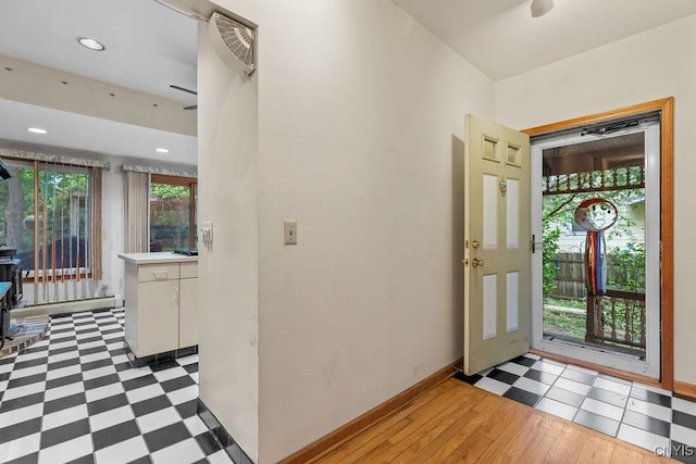 814 Oswego St, Salina, NY 13088 - entryway featuring tile patterned floors and recessed lighting