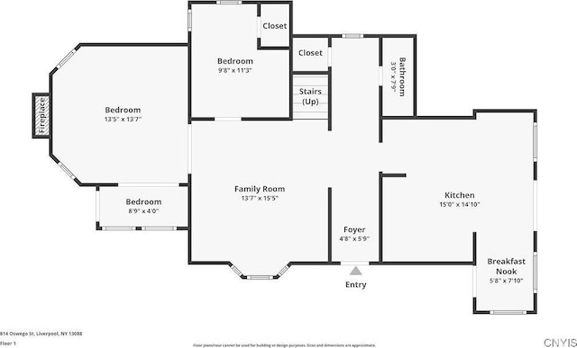 814 Oswego St, Salina, NY 13088 - view of home floor plan