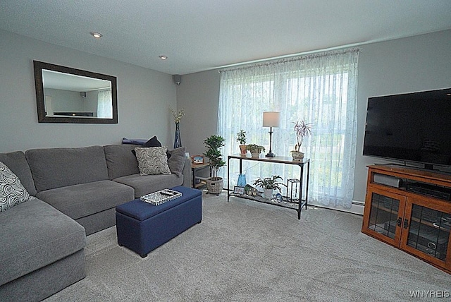 3190 Clearview Way, Hamburg, NY 14219 - living room featuring carpet floors and recessed lighting