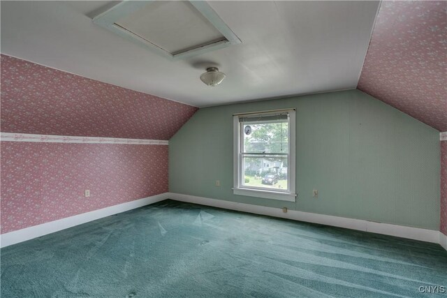 9569 Church St, Denmark, NY 13620 - bonus room featuring vaulted ceiling and carpet floors