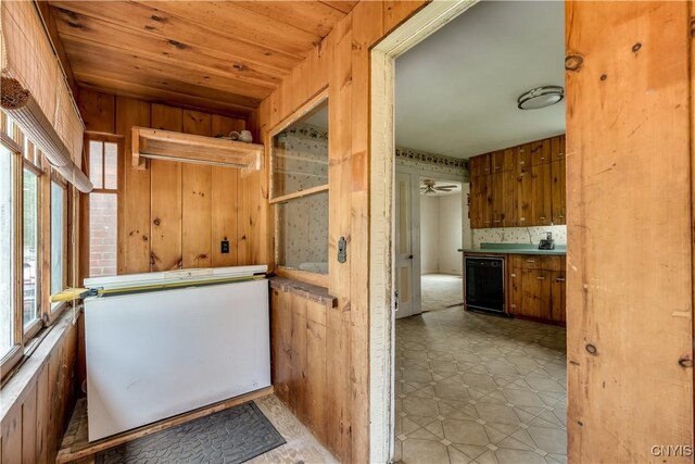 9569 Church St, Denmark, NY 13620 - interior space with wooden walls and wooden ceiling
