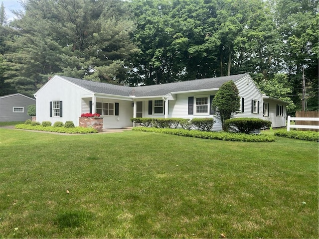 43 Harvest Rd, Perinton, NY 14450 - ranch-style home with a front lawn