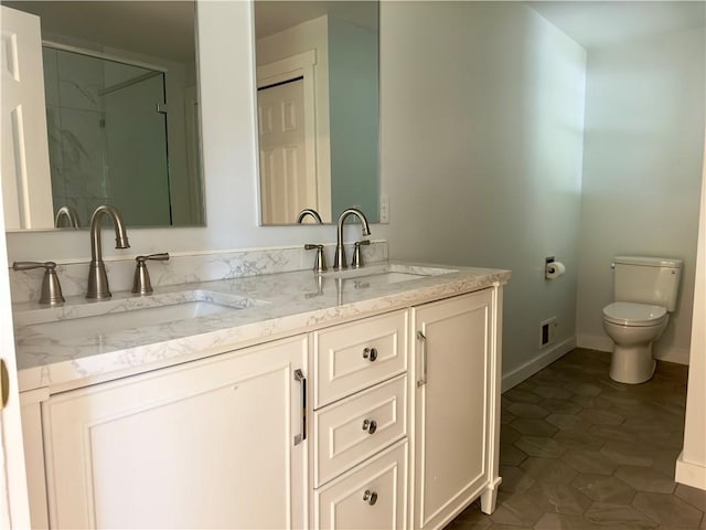 43 Harvest Rd, Perinton, NY 14450 - bathroom featuring double vanity, a shower, and tile patterned floors