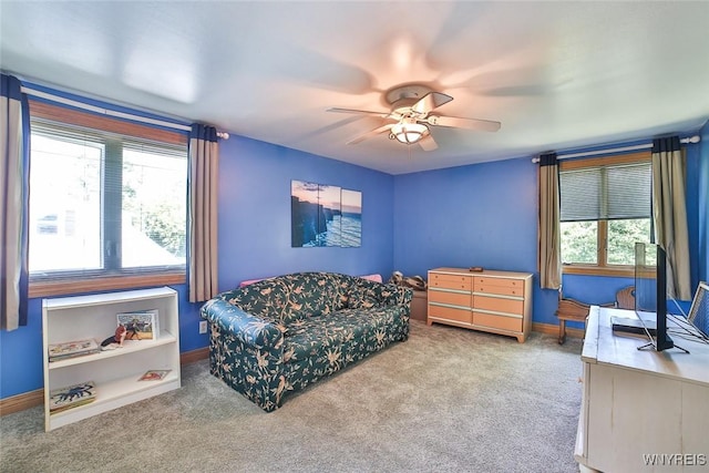 265 Miller Rd, Amherst, NY 14068 - living area featuring ceiling fan and carpet floors