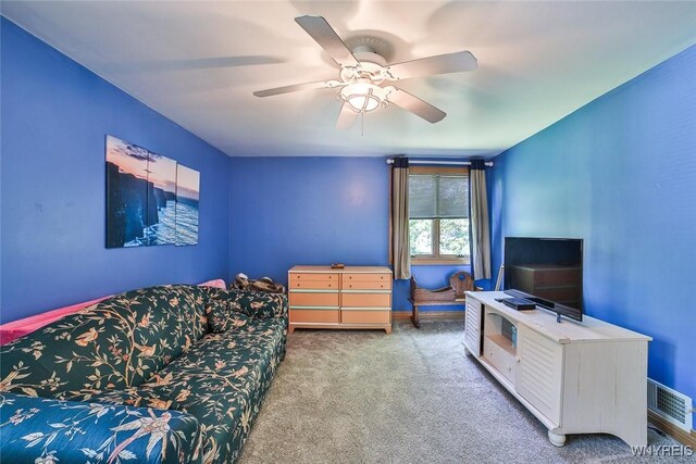 265 Miller Rd, Amherst, NY 14068 - living room with ceiling fan and carpet flooring