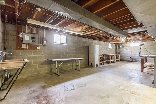 65 Meyerhill Cir E, Irondequoit, NY 14617 - basement with electric panel