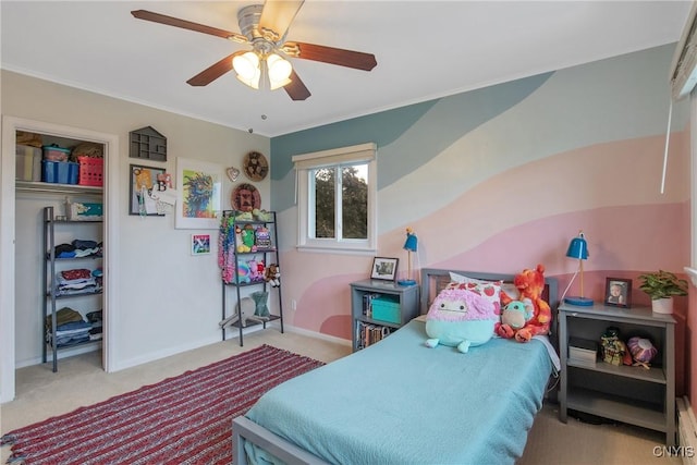 2304 Euclid Ave, Syracuse, NY 13224 - bedroom with carpet floors and a ceiling fan