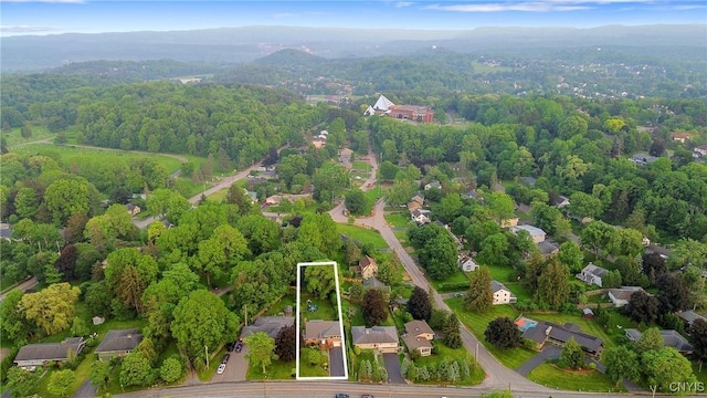2304 Euclid Ave, Syracuse, NY 13224 - aerial view of property's location featuring property parcel outlined and a mountainous background