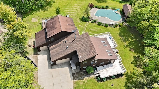 12261 Transit Line Rd, Concord, NY 14141 - view from above of property with a pool