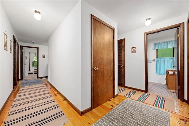 175 S Rondaxe Rd, Webb, NY 13420 - corridor with light wood-type flooring and baseboards