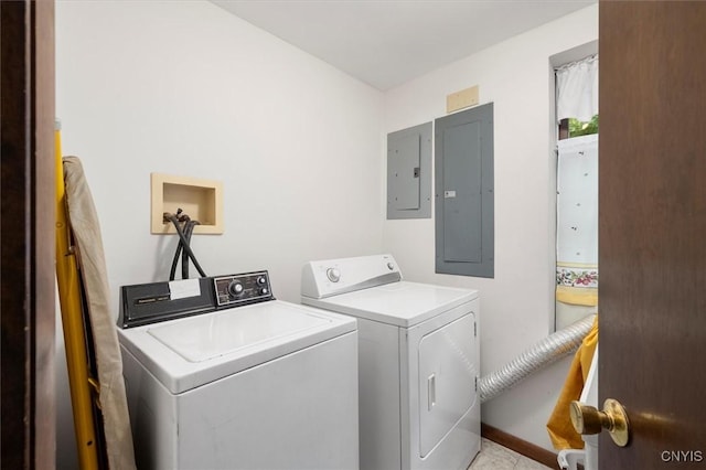175 S Rondaxe Rd, Webb, NY 13420 - washroom with electric panel and washer and clothes dryer