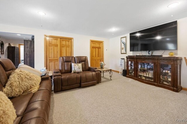 5479 Lake Rd, Tully, NY 13159 - carpeted living room with baseboards