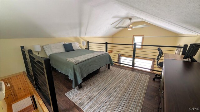 6234 Reservoir Rd, Lebanon, NY 13346 - bedroom featuring lofted ceiling, wood finished floors, and a ceiling fan