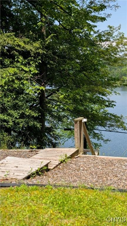 6234 Reservoir Rd, Lebanon, NY 13346 - dock area featuring a water view