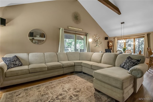 17 Quail, Orchard Park, NY 14127 - living area with wood finished floors and high vaulted ceiling