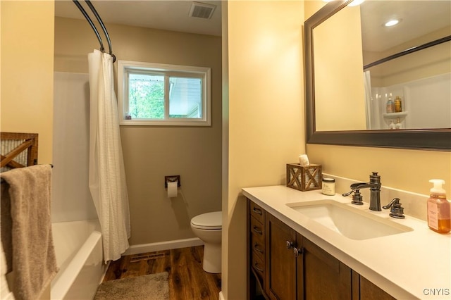 217 Sloperville Rd, Albion, NY 13302 - bathroom with vanity, wood finished floors, and shower / tub combo