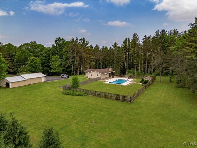 217 Sloperville Rd, Albion, NY 13302 - aerial view of a pool and a forest