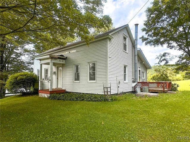 9067 Main St, Brookfield, NY 13418 - view of front facade with a front lawn