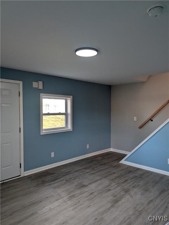 145 Creamery Rd Unit B, Scriba, NY 13126 - unfurnished living room with wood finished floors and stairs
