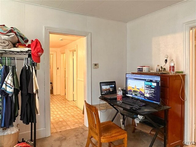 711 Stevens St, Utica, NY 13502 - dining room featuring tile patterned floors and ornamental molding